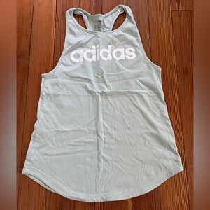 Adidas Light Green / Blue Racerback Tank, Small
